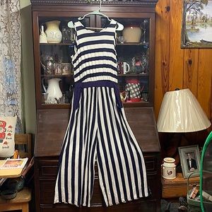 Blue Striped Jumpsuit